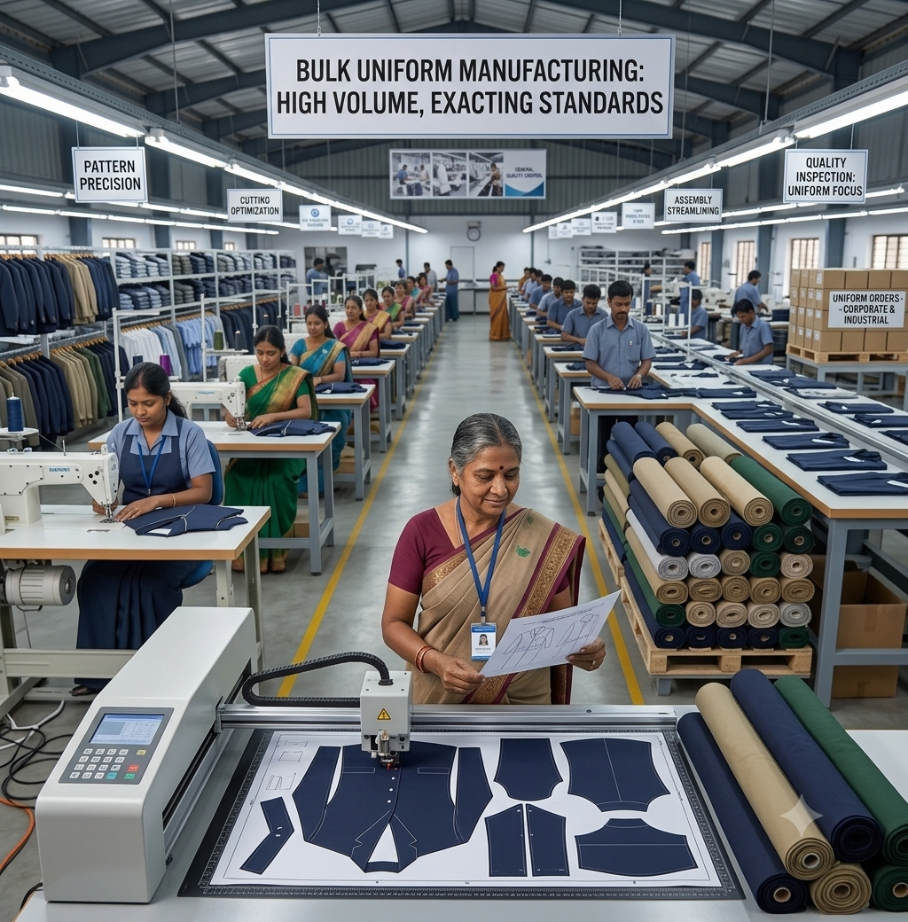 Garment production floor